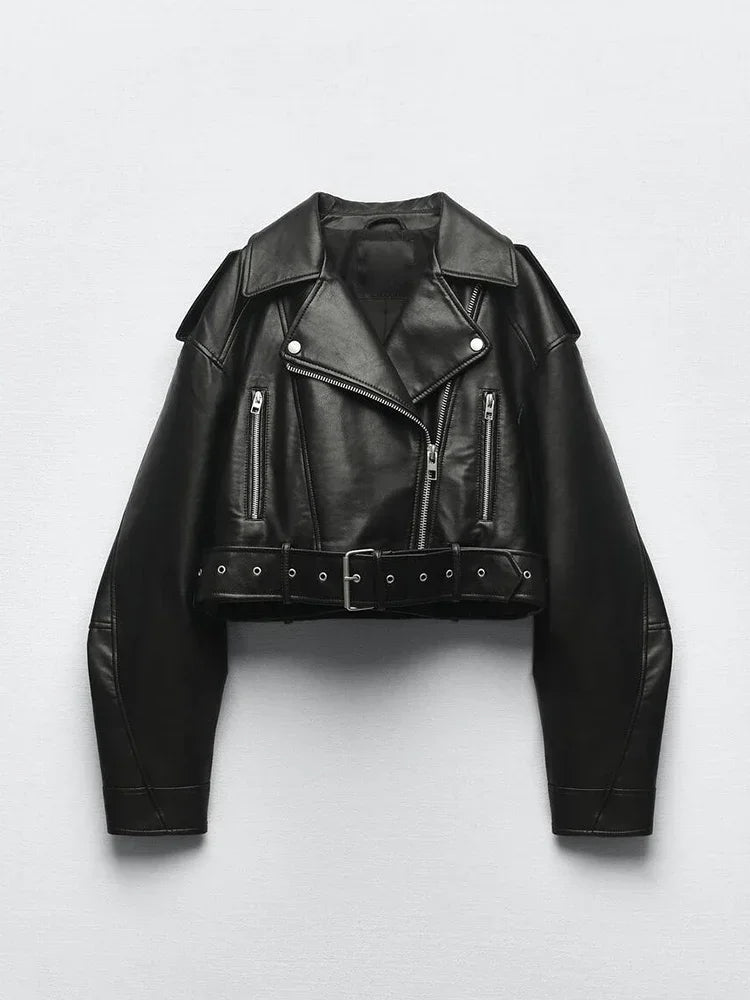 Veste Alba – Cuir Noir