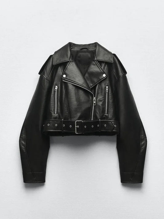 Veste Alba – Cuir Noir
