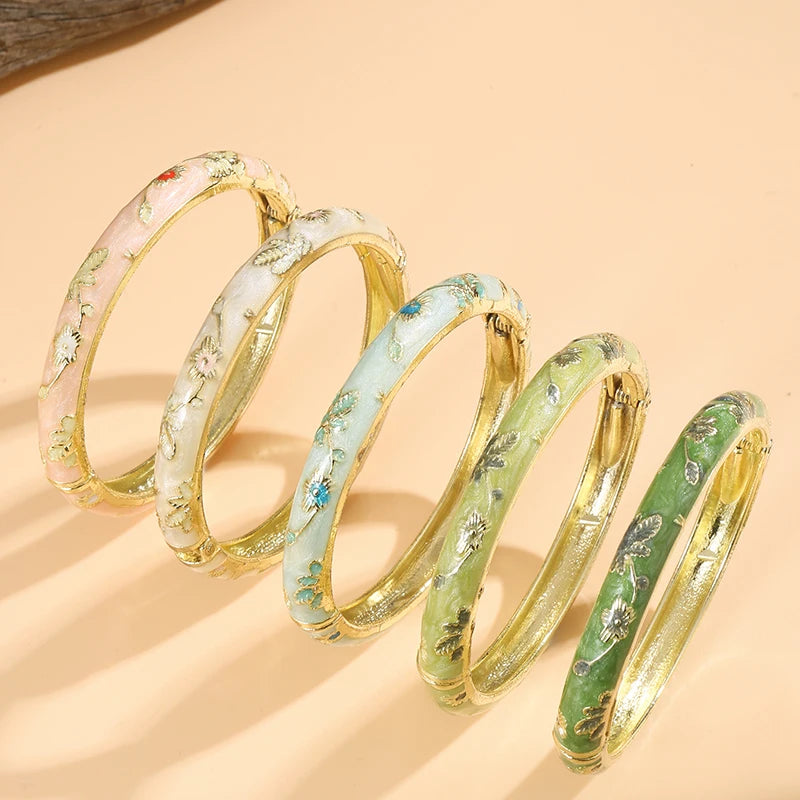 Bracelets Auréa – Coffret de 5 Joncs Émaillés