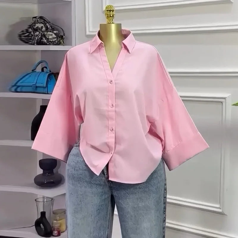 Chemise Maëlle – Blouse Rayée à Empiècements Contrastés