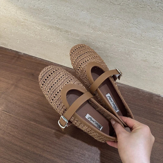 Livia Ballerinas – Braided Mary Janes