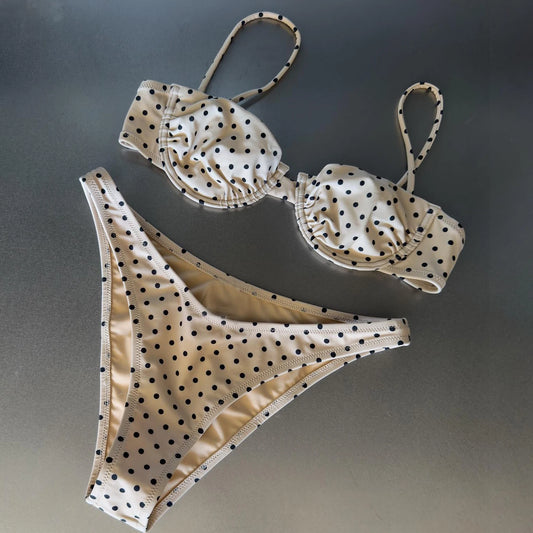 Ava Swimsuit – Polka Dot Push-Up Bikini