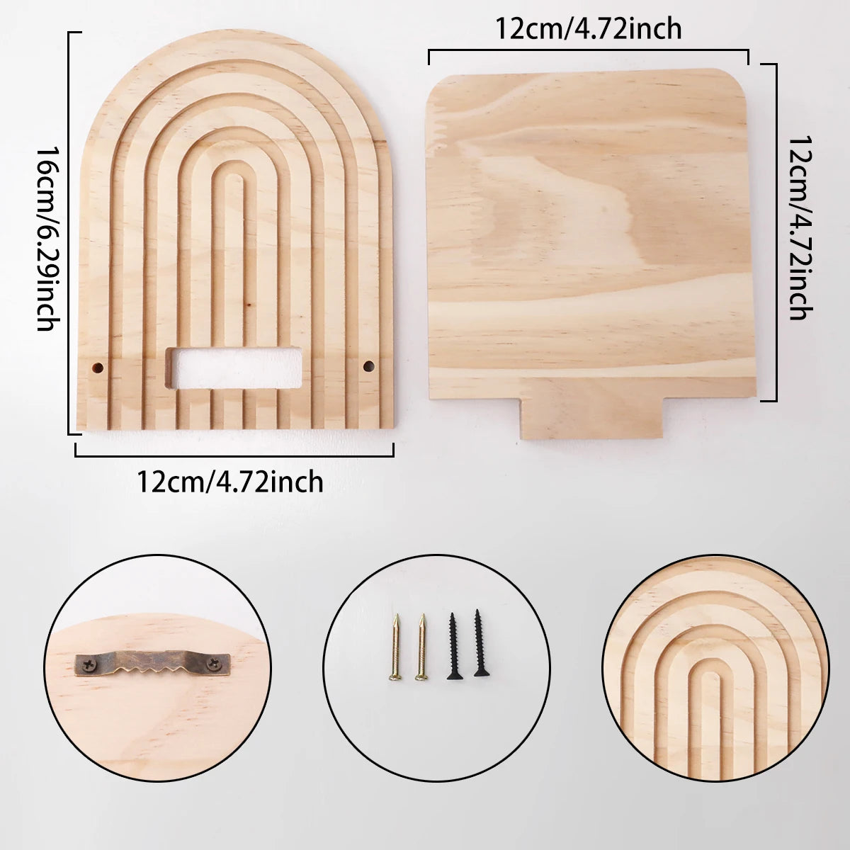 Étagère Aurore – Étagère Murale Arche en Bois Naturel
