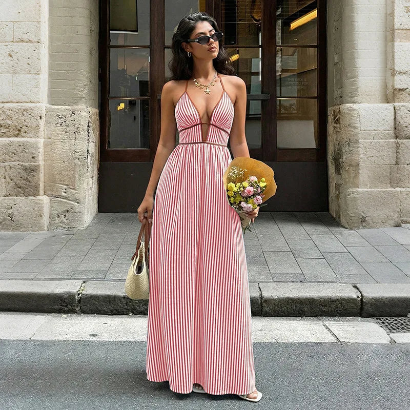 Robe Cyane – Robe Longue Fluide à Motifs