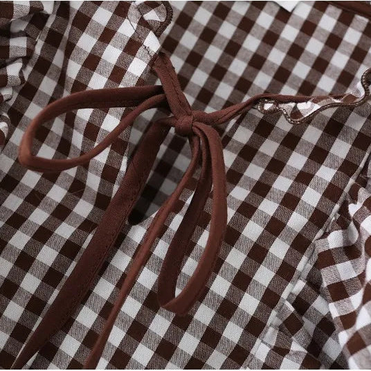 Blouse Élise – Vichy Romantique