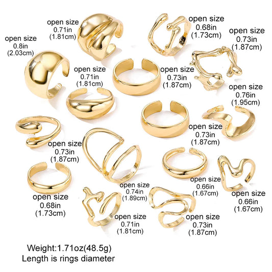 Sélène Rings – Set of 15 Vintage Rings