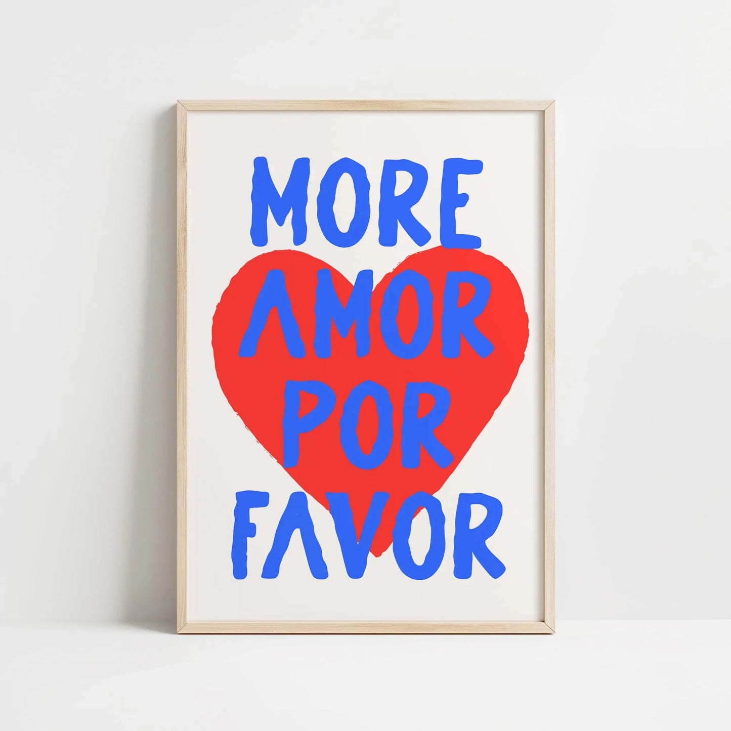 Affiche Amora – Toile Murale Citation "More Amor Por Favor"
