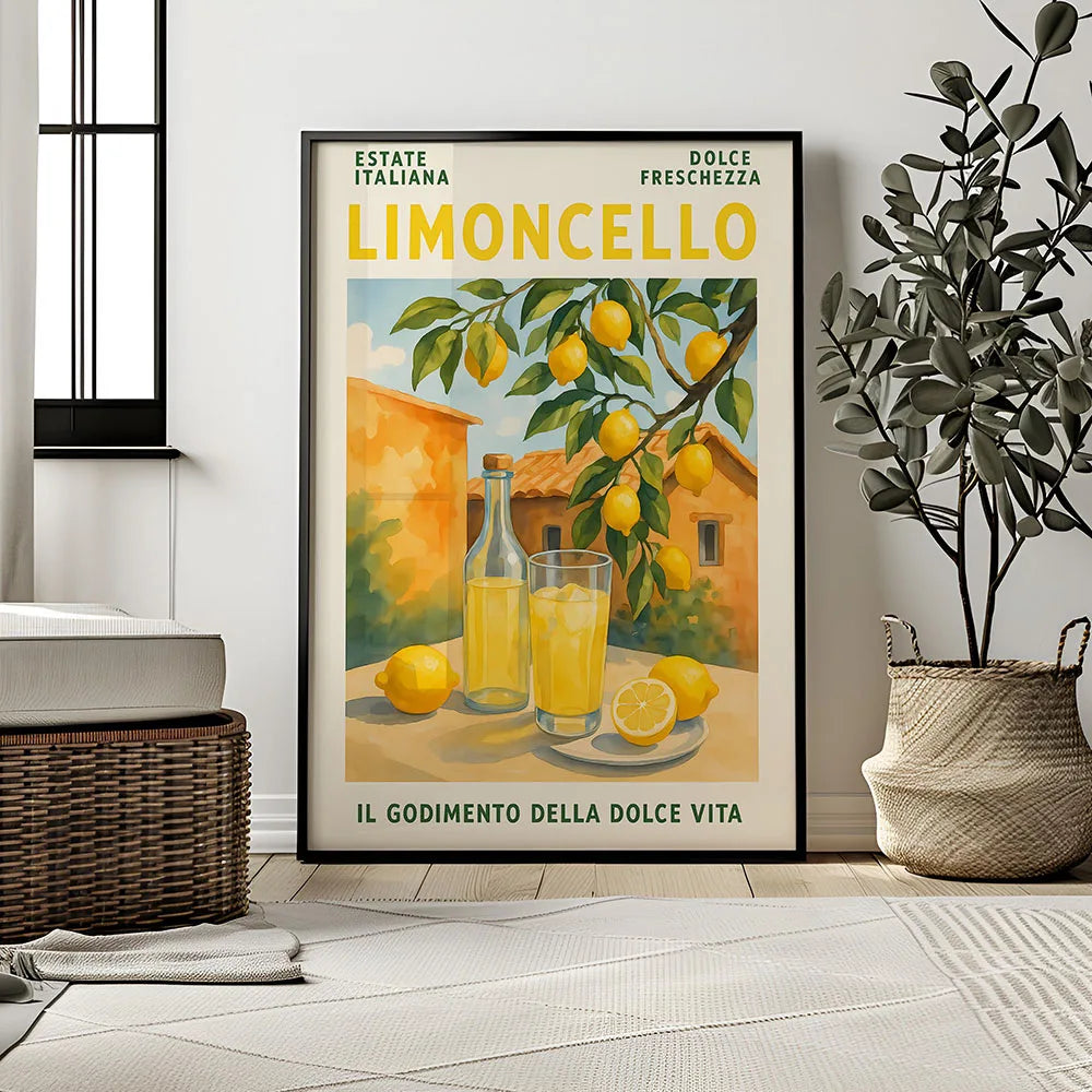 Affiche Capri – Toile Murale "La Dolce Vita" Citrons de Capri