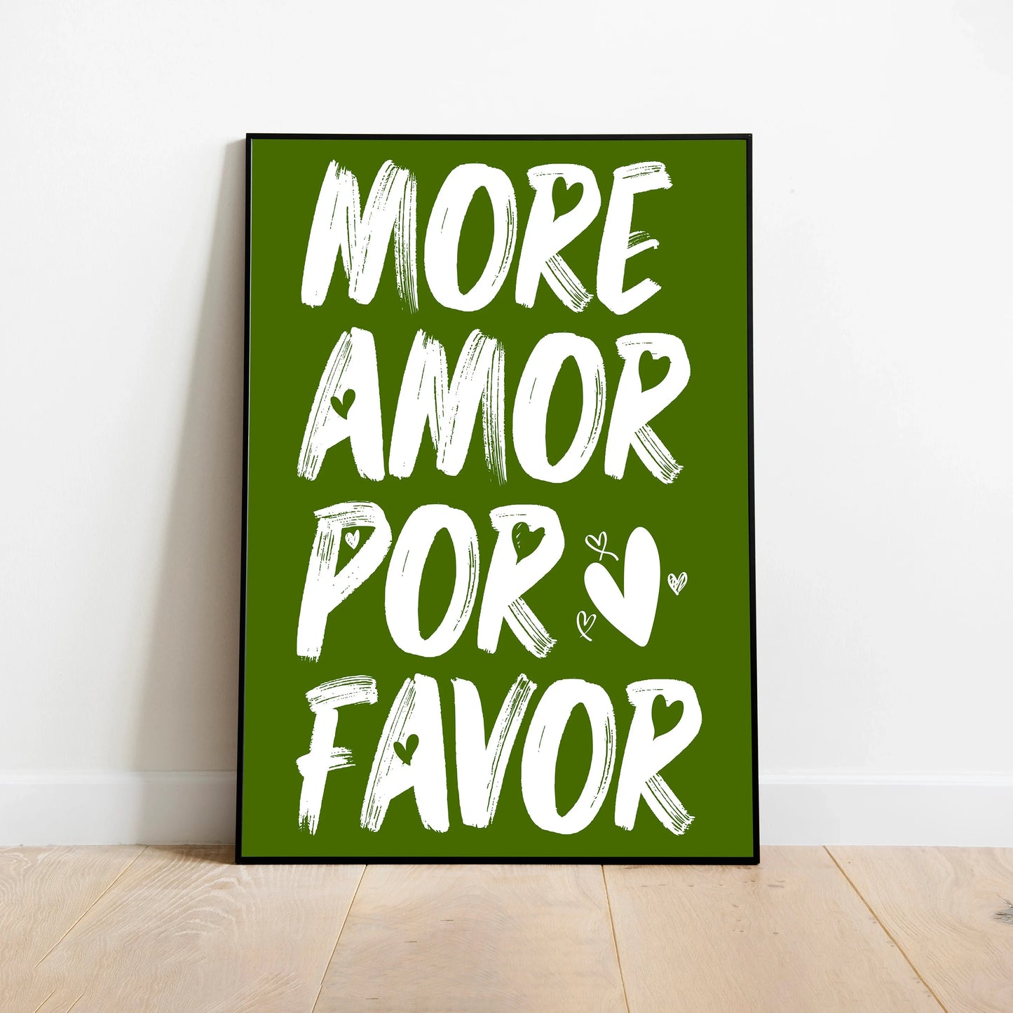Affiche Amora – Toile Murale Citation "More Amor Por Favor"