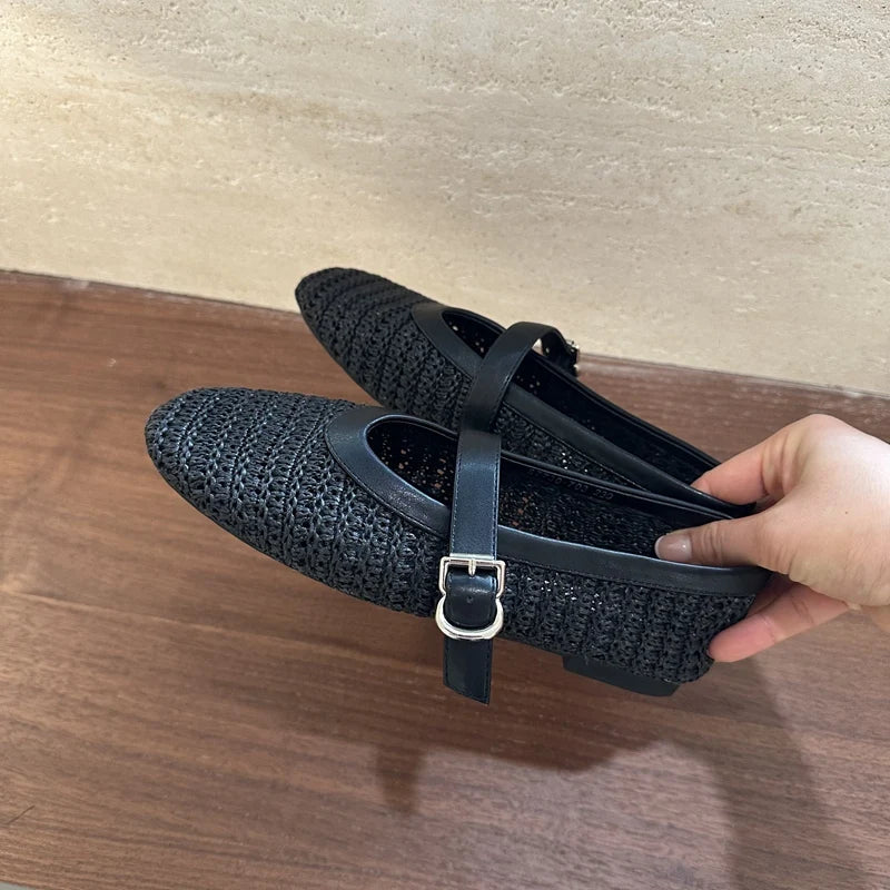 Ballerines Livia – Mary Janes Tressées