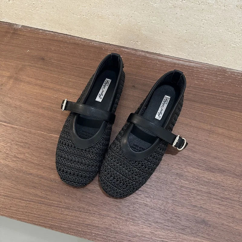 Ballerines Livia – Mary Janes Tressées