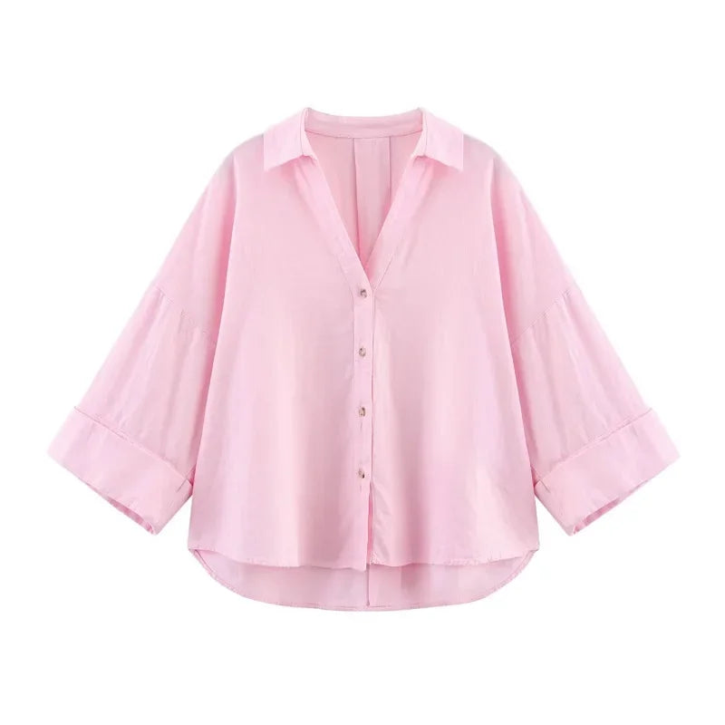 Chemise Élise – Chemise Rayée Oversize à Manches Amples