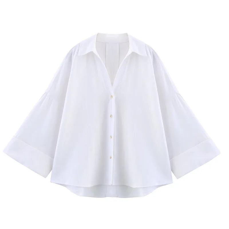 Chemise Élise – Chemise Rayée Oversize à Manches Amples