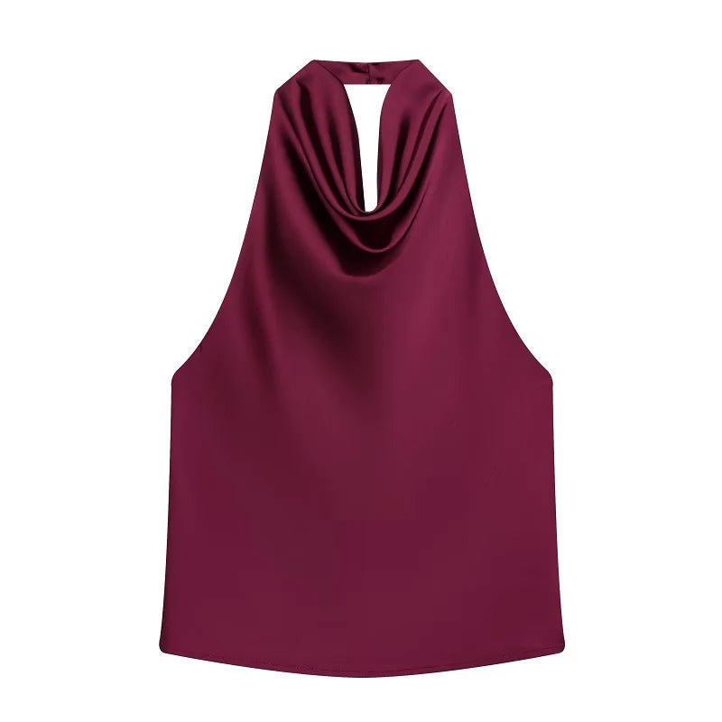 Top Élise – Satin Éclipse