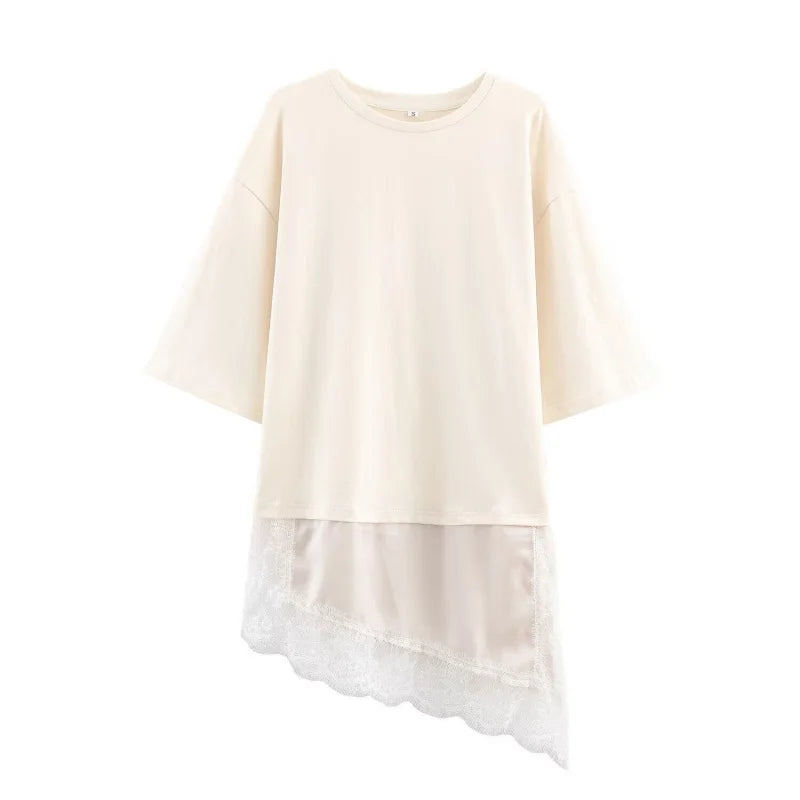 T-shirt Juliette – Dentelle Asymétrique