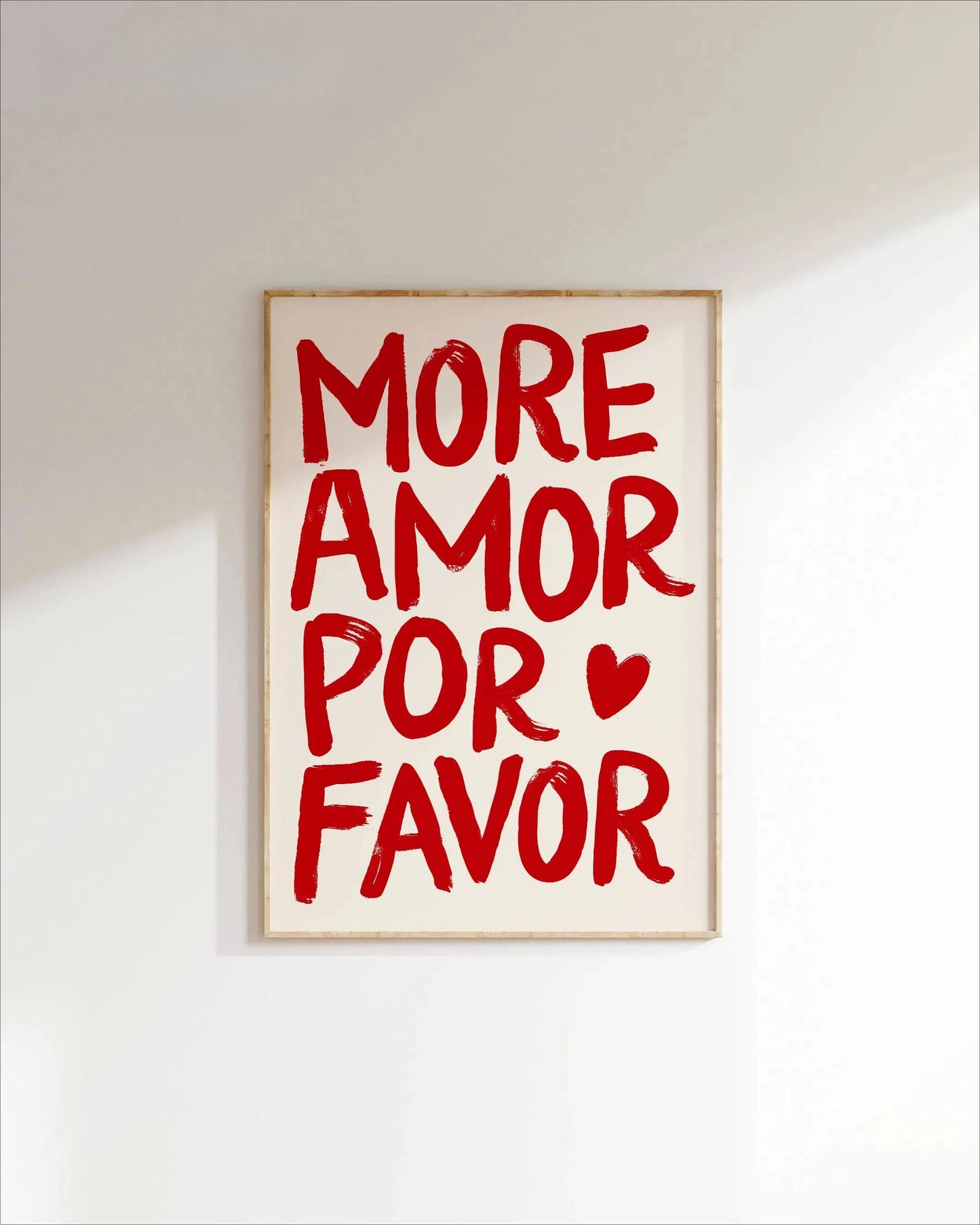 Affiche Amora – Toile Murale Citation "More Amor Por Favor"