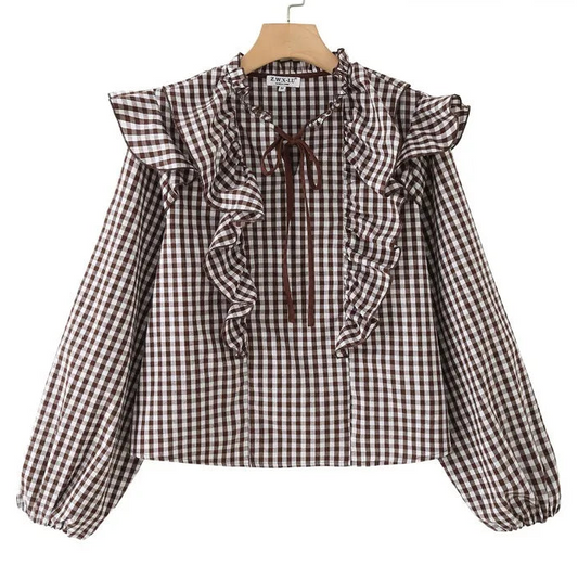 Elise Blouse – Romantic Gingham