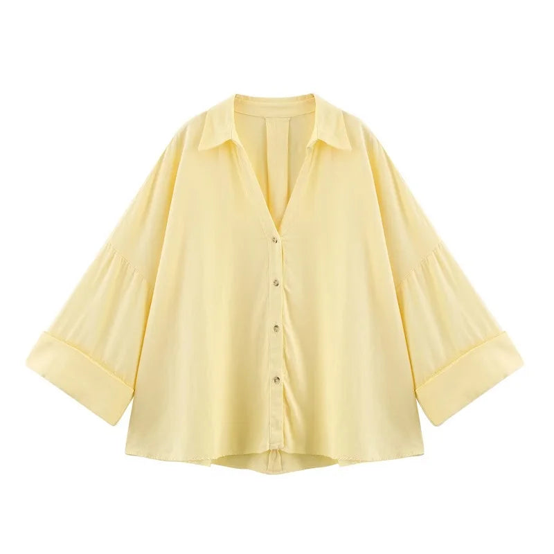 Chemise Élise – Chemise Rayée Oversize à Manches Amples