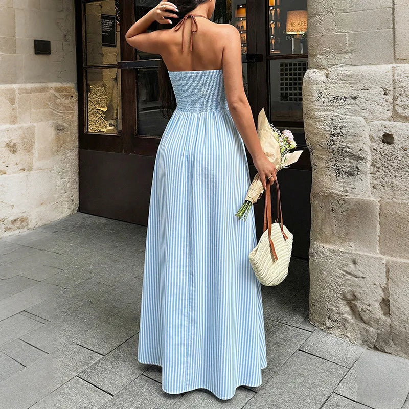Robe Cyane – Robe Longue Fluide à Motifs