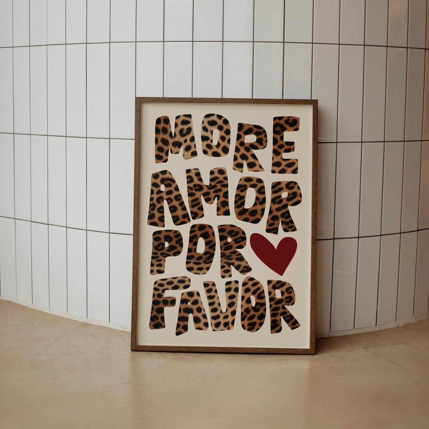 Affiche Amora – Toile Murale Citation "More Amor Por Favor"
