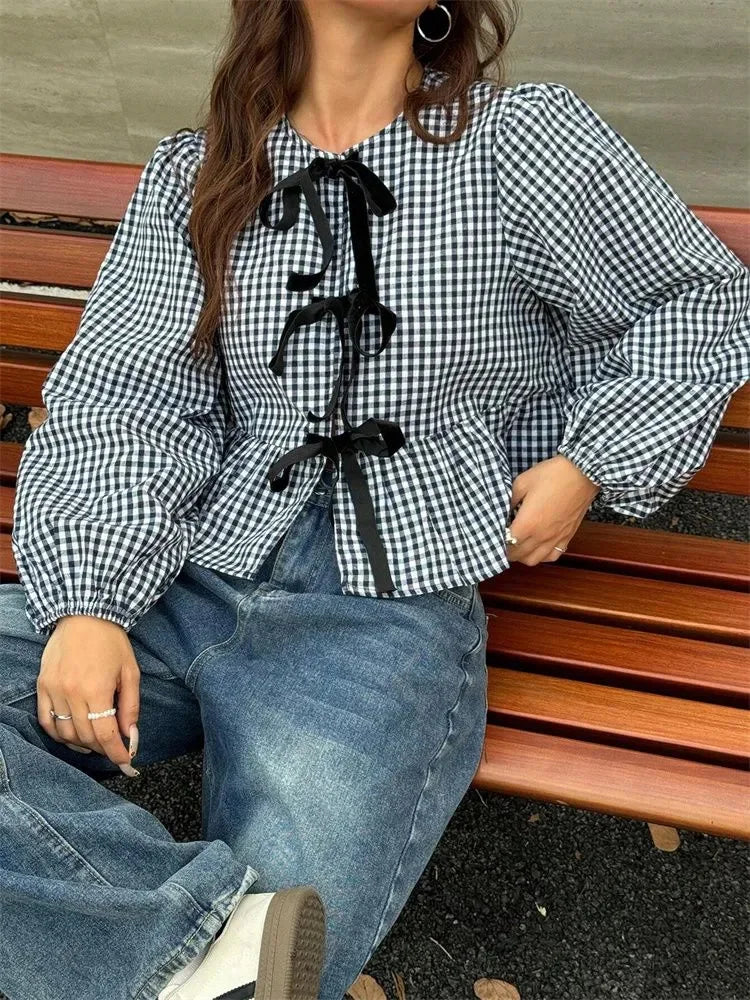Blouse Juliette – Carreaux Romantiques