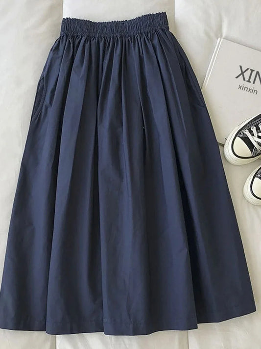 Élina Skirt – High-Waisted Midi Skirt