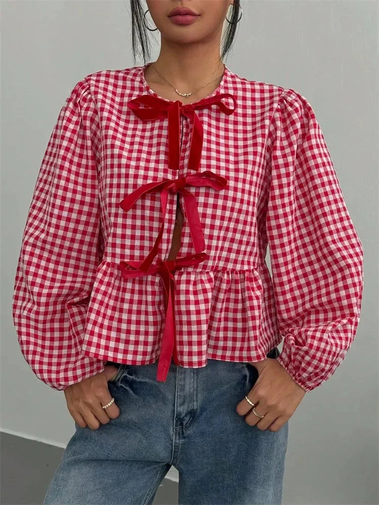 Blouse Juliette – Carreaux Romantiques