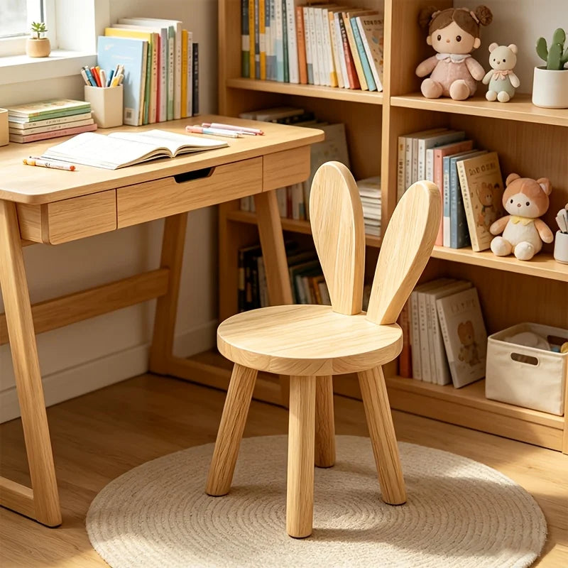 Tabouret Léo – Tabouret Enfant en Bois Oreilles de Lapin