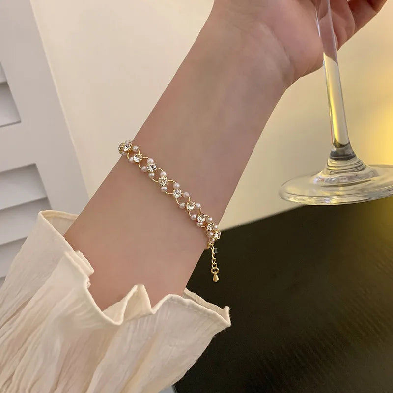 Bracelet Flora – Bracelet Fleur Perlée