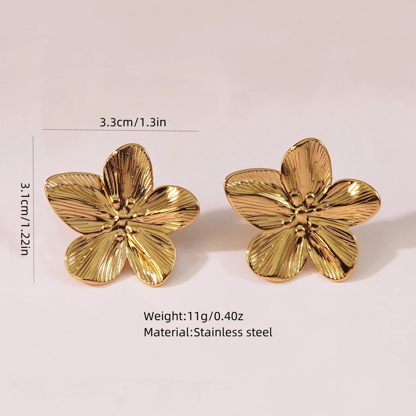 Boucles Flora – Puces Fleur Dorées