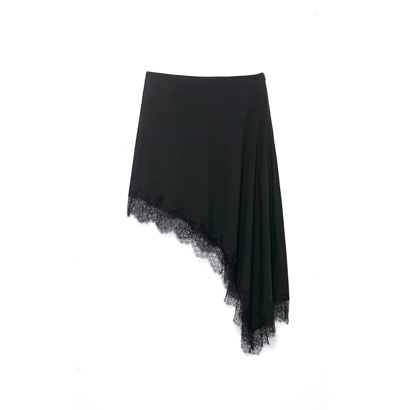 Jupe Althéa – Mini Jupe Asymétrique Dentelle