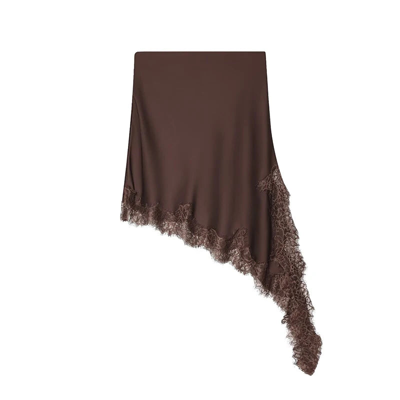 Jupe Althéa – Mini Jupe Asymétrique Dentelle