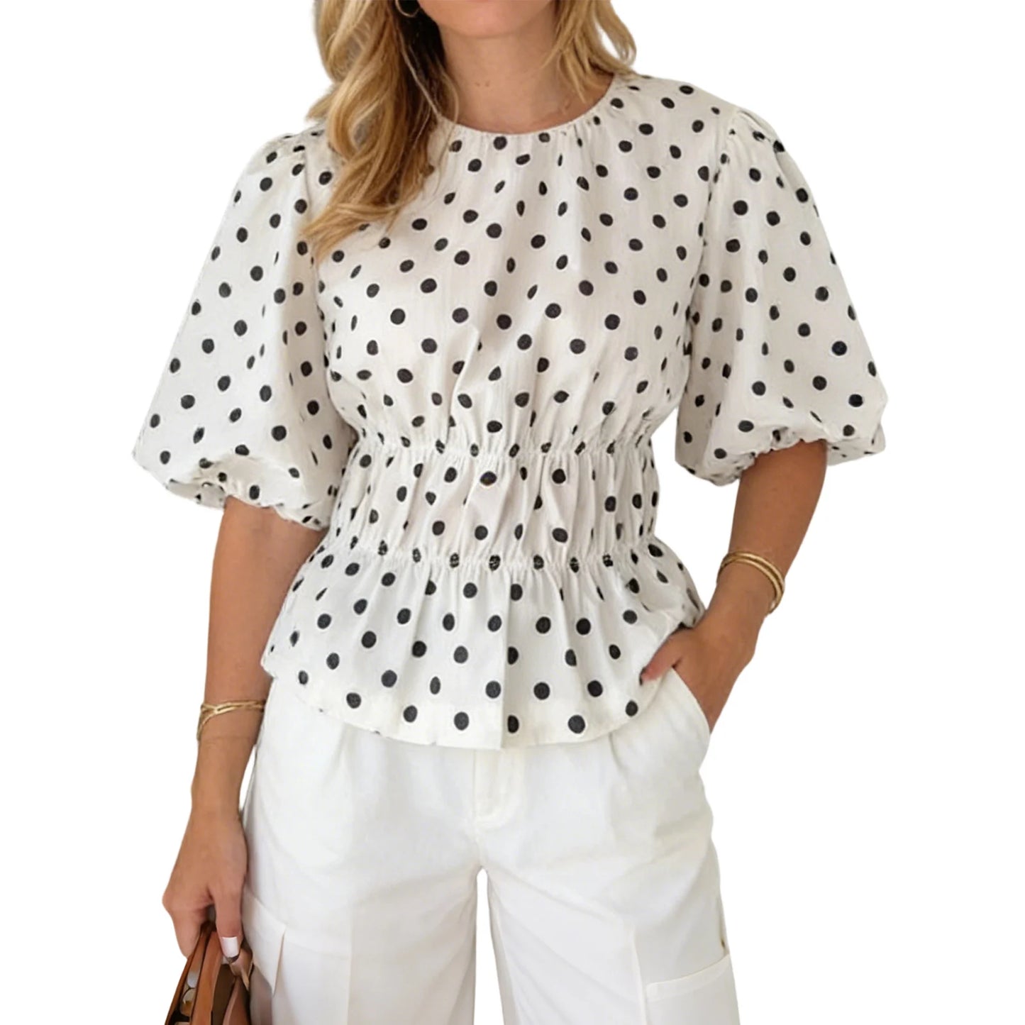 Top Élise – Pois Élégance