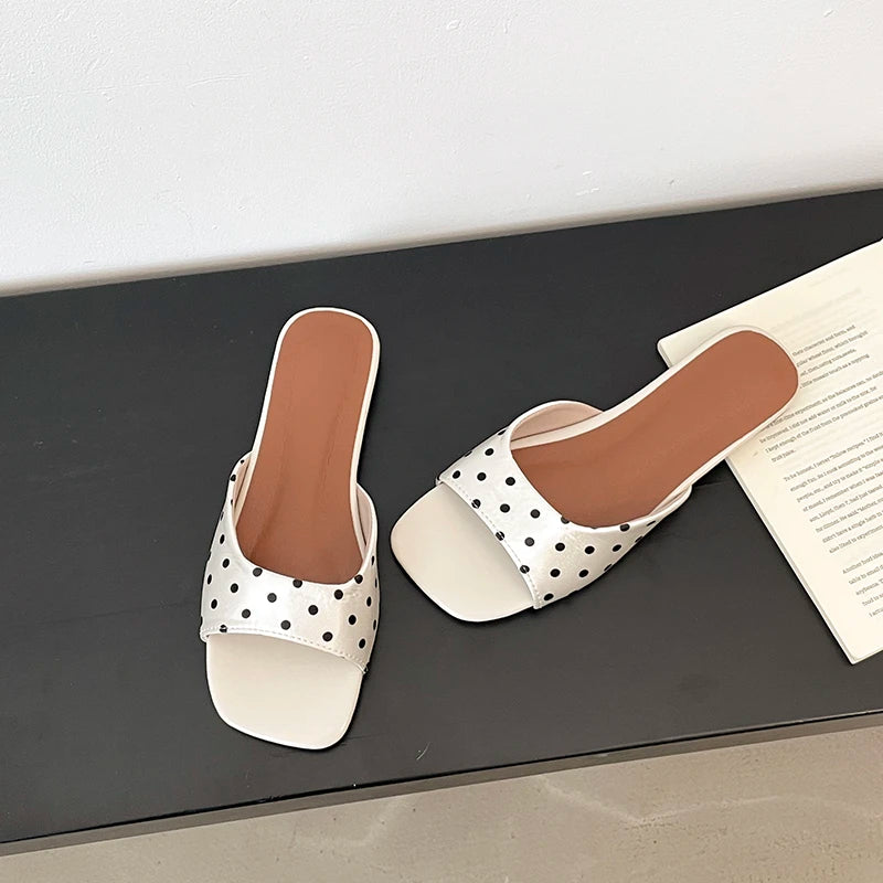 Mules Riviera – Mules Plates à Pois