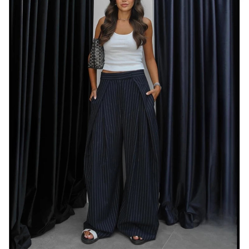 Pantalon Alba – Plissé Graphique