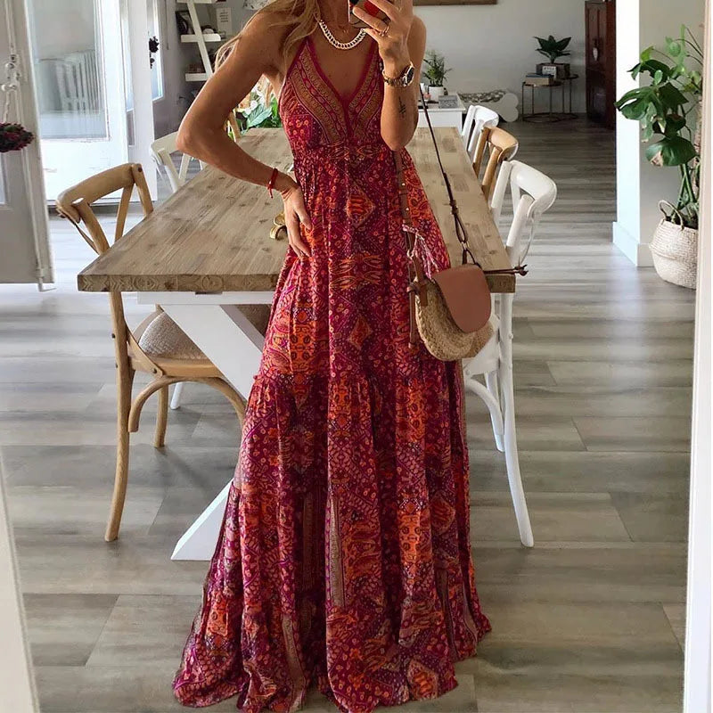 Robe Rosalie – Robe Longue Fleurie Bohème
