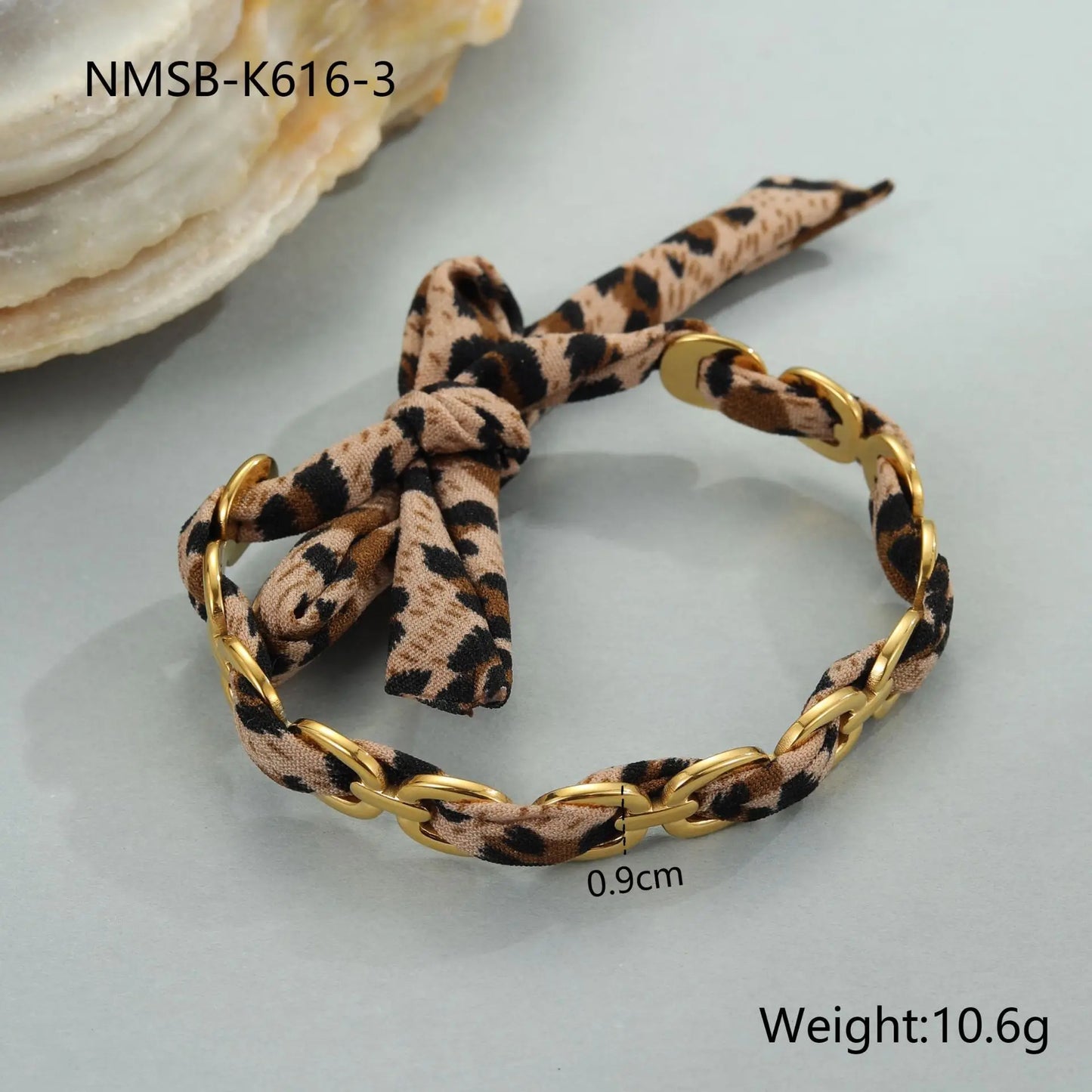 Bracelet Savana – Manchette Léopard Dorée