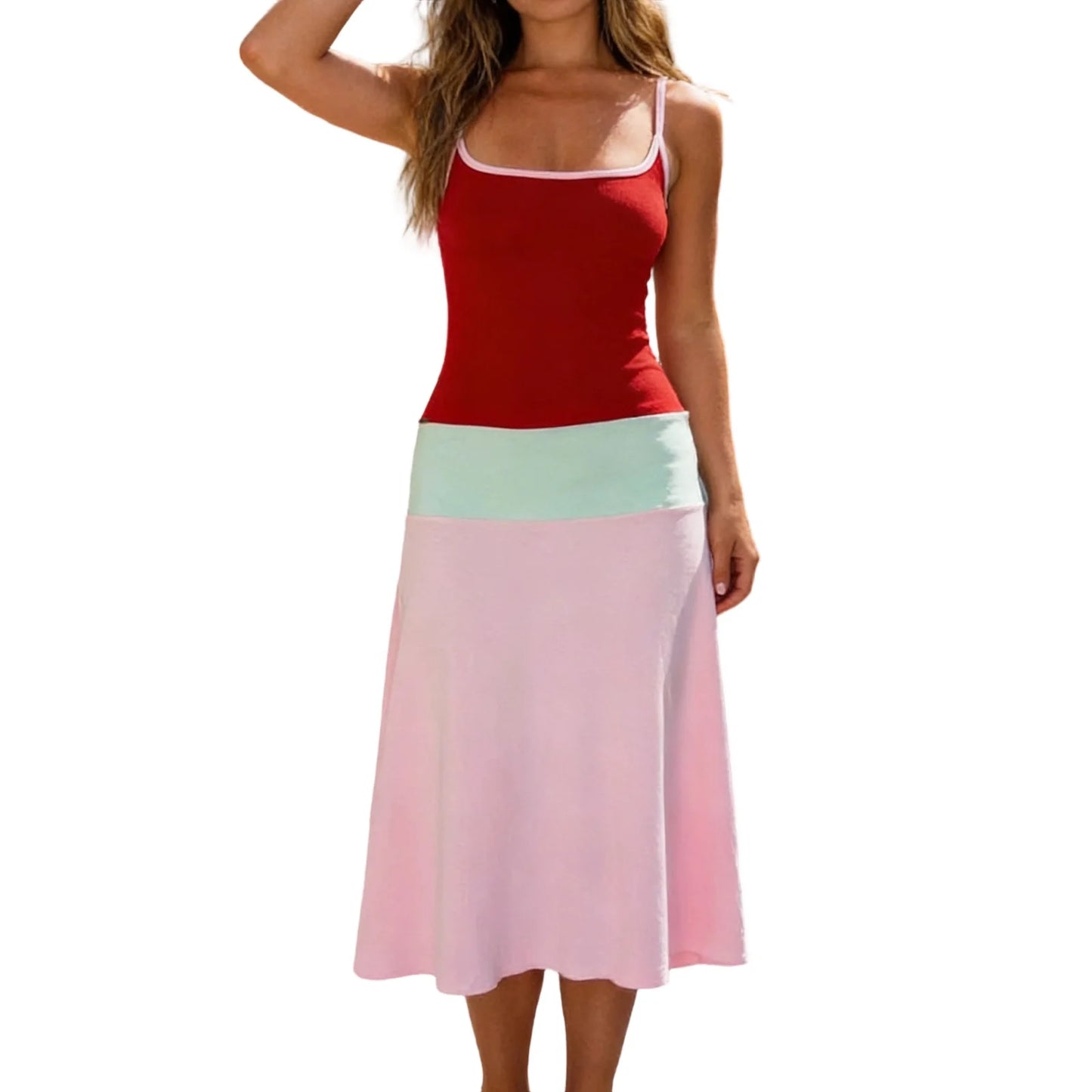 Robe Rosalie – Robe Longue Bohème Bicolore