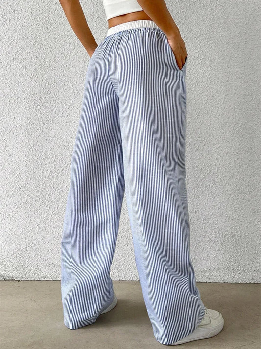 Camille Trousers – Striped Palazzo