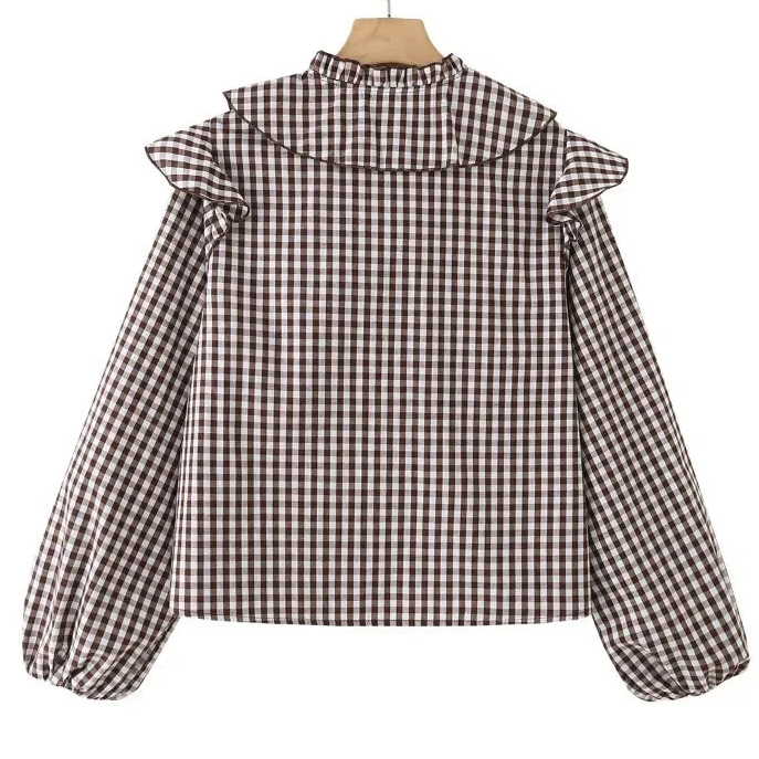 Blouse Élise – Vichy Romantique