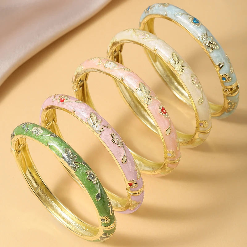 Bracelets Auréa – Coffret de 5 Joncs Émaillés