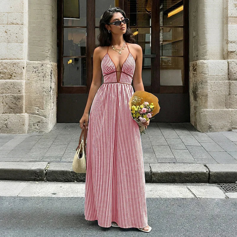 Robe Cyane – Robe Longue Fluide à Motifs