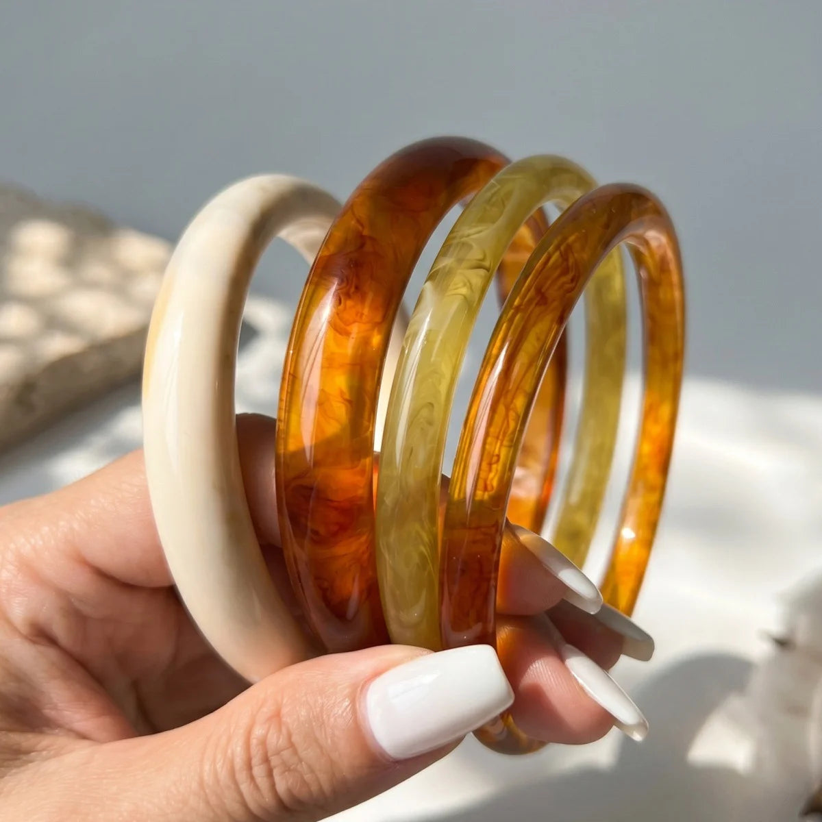 Bracelet Azélie – Jonc Résine Vintage