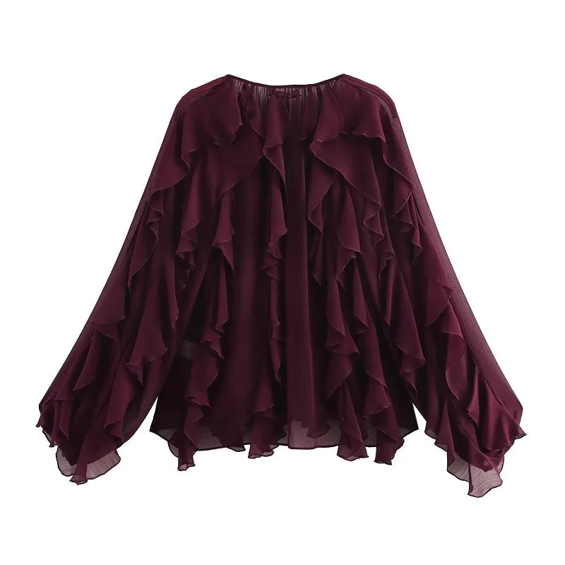 Blouse Élise Brume Romantique pour femme