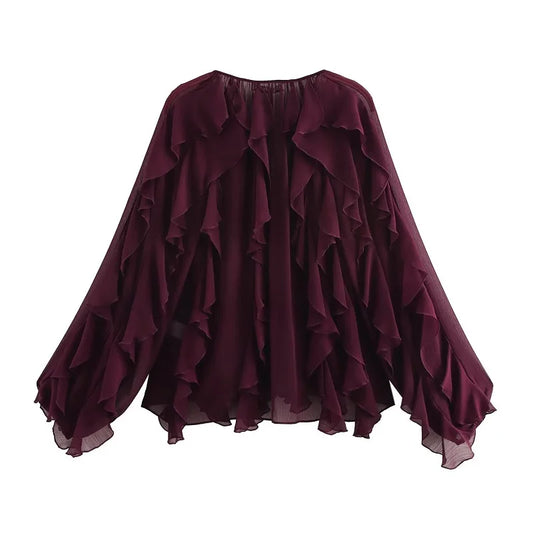 Blouse Élise Brume Romantique pour femme