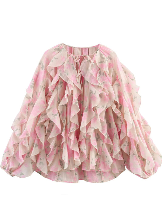 Blouse Élise à volants élégante pour femme