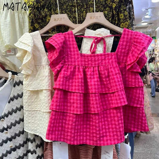 Blouse Élise à volants romantiques pour femme