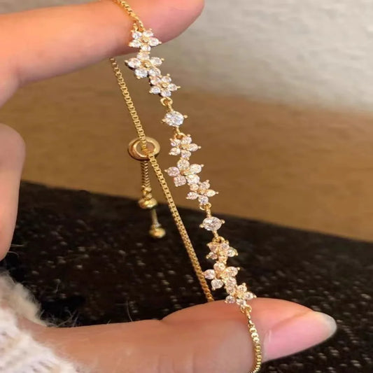 Bracelet Flora fleur perlée