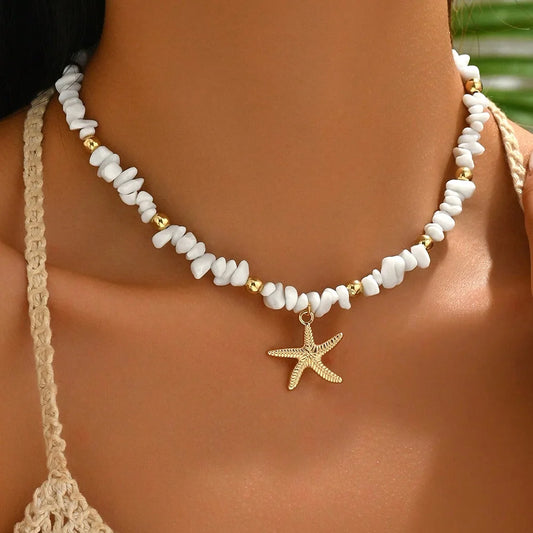 Collier Néréa coquillage bohème