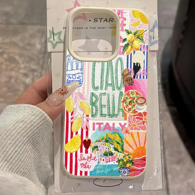 Coque Luna Collage Citronné pour iPhone